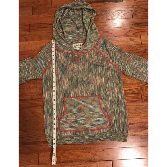 Anthropologie Field Flower Multicolored Hooded Sweater with Kangaroo Pocket - MD - Picture 9 of 11